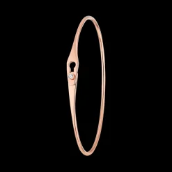 Bracelet Serrure Jonc or rose et diamant
