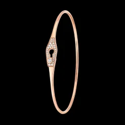 Bracelet Serrure Jonc or rose et diamants