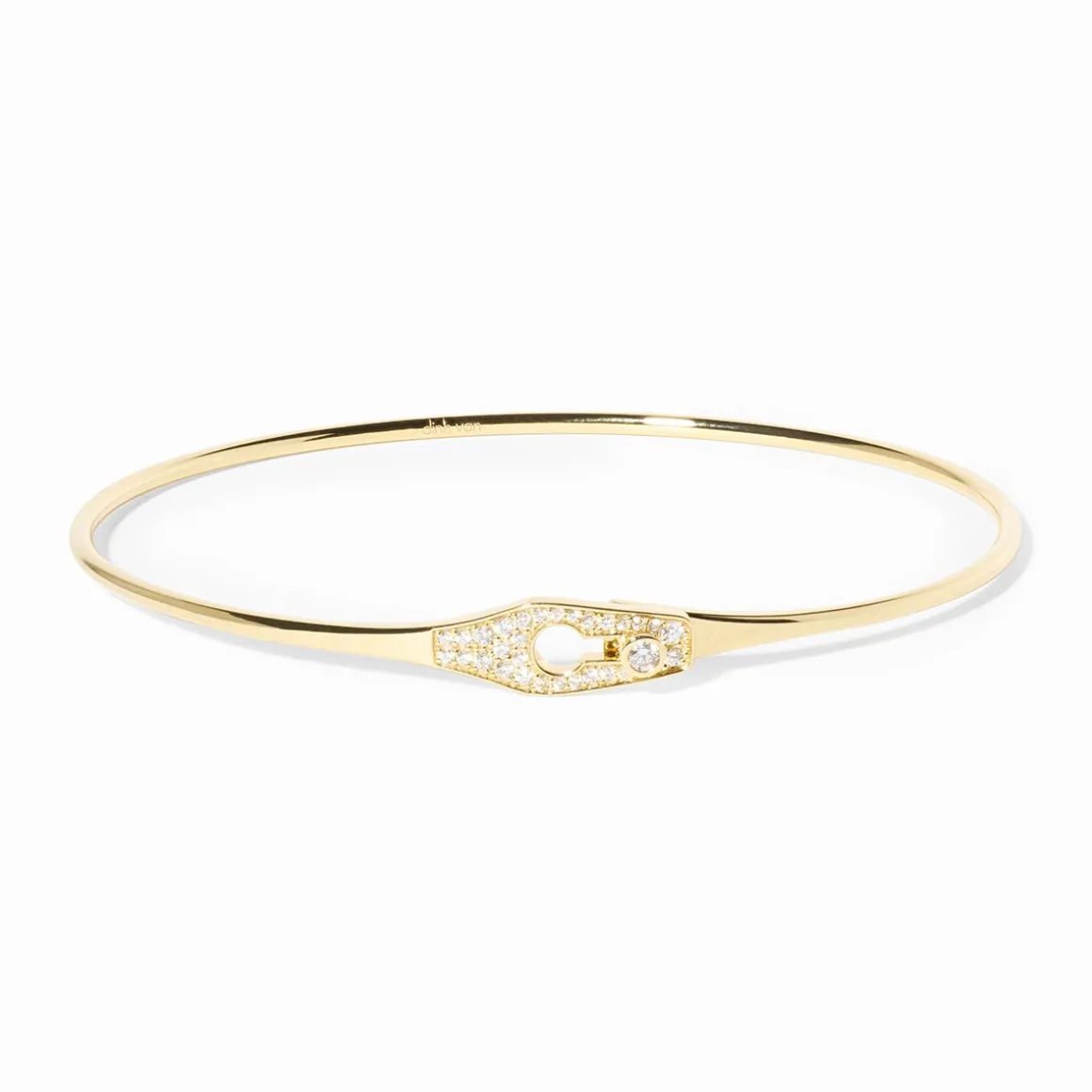 Bracelet Serrure Jonc or jaune et pavé diamant