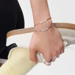Bracelet Serrure Jonc or jaune et pavé diamant