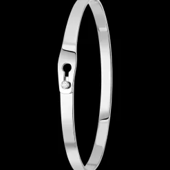 Bracelet Serrure or blanc et diamant