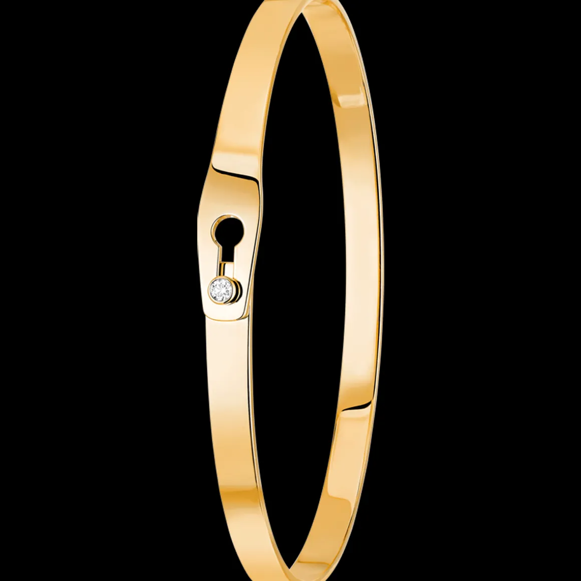 Bracelet Serrure or jaune et diamant
