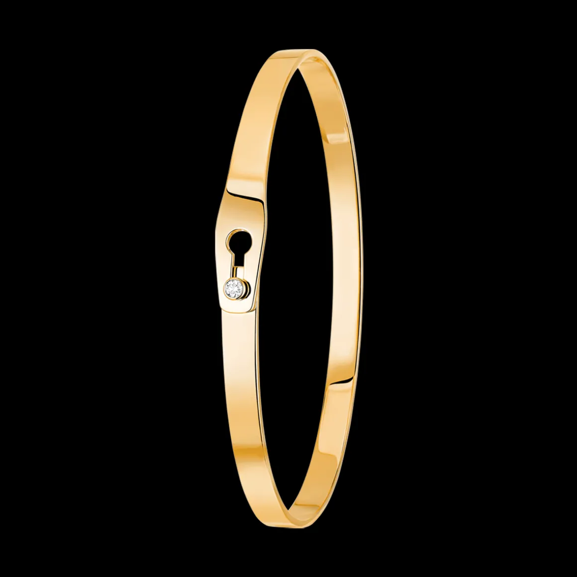 Bracelet Serrure or jaune et diamant