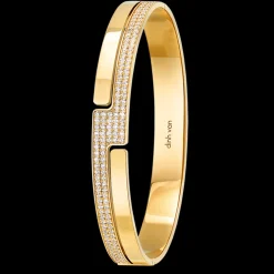 Bracelet Seventies petit modèle or jaune et diamants