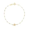 Bracelet sparkle Etoile diamant, or jaune, 17 cm