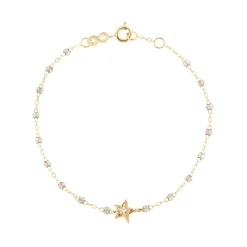 Bracelet sparkle Etoile diamant, or jaune, 17 cm