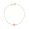 Bracelet sparkle Etoile diamant, or rose, 17 cm