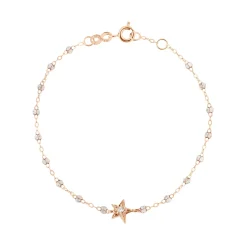Bracelet sparkle Etoile diamant, or rose, 17 cm