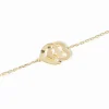 Bracelet sur chaîne Double Cœurs R10, OJ