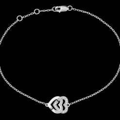 Bracelet sur chaîne Double Cœurs R10, OB + 1/2 DIAS