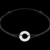 Bracelet sur cordon Cible petit modèle or blanc