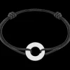 Bracelet sur cordon Cible grand modèle or blanc