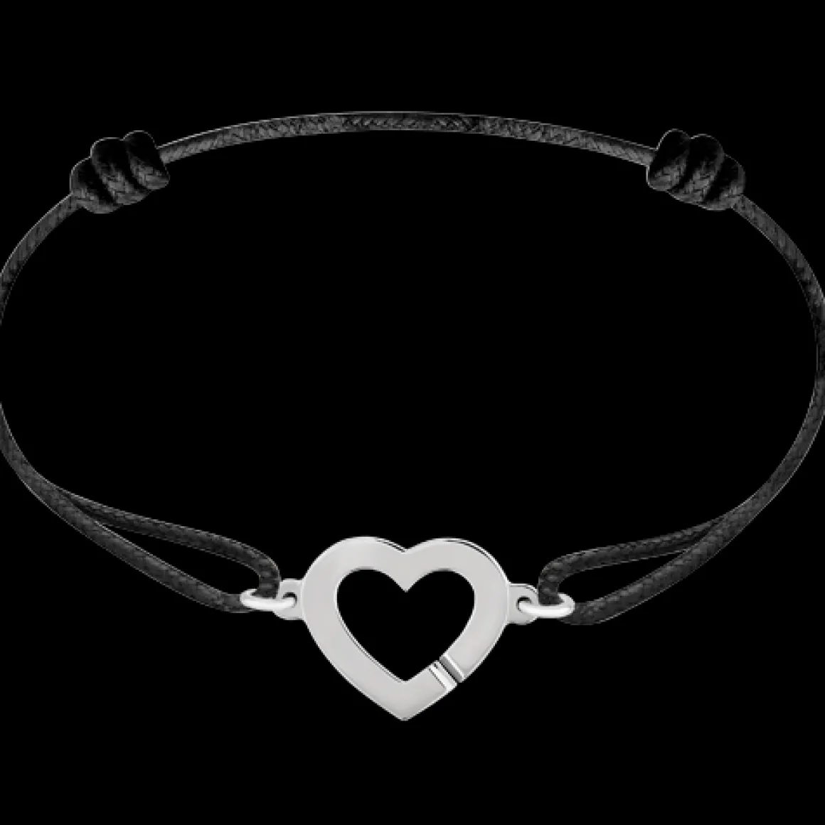 Bracelet sur cordon Cœur R12 or blanc