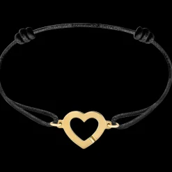 Bracelet sur cordon Cœur R12 or jaune