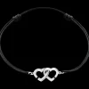Bracelet sur cordon Double Cœurs petit modèle