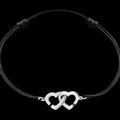 Bracelet sur cordon Double Cœurs petit modèle