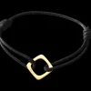 Bracelet sur cordon Impression grand modèle or jaune