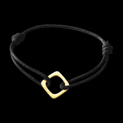 Bracelet sur cordon Impression grand modèle or jaune