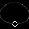 Bracelet sur cordon Impression petit modèle or blanc