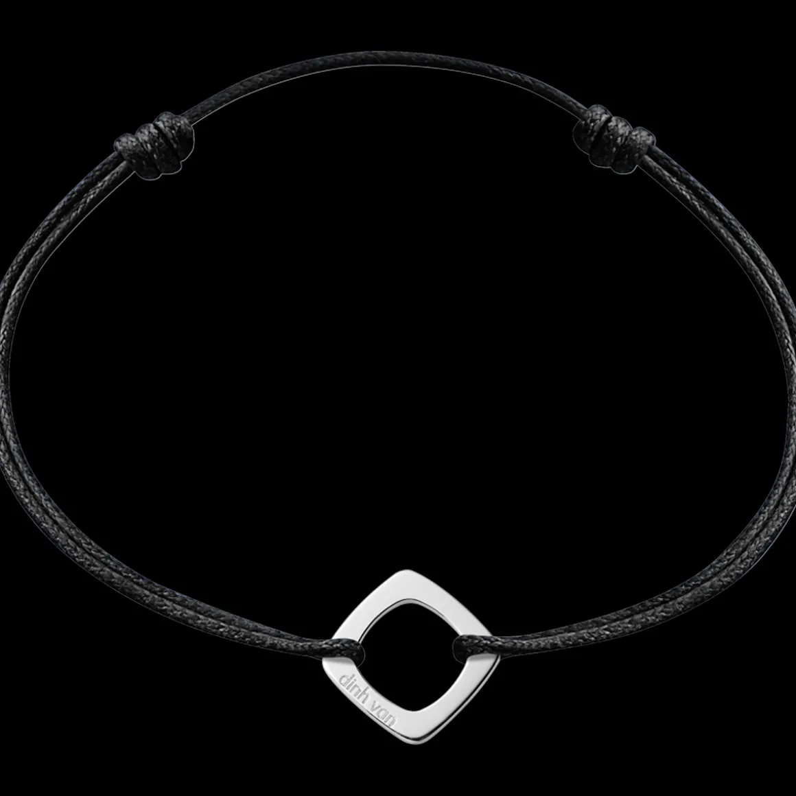 Bracelet sur cordon Impression petit modèle or blanc