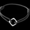Bracelet sur cordon Impression grand modèle or blanc