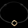 Bracelet sur cordon Impression petit modèle or jaune