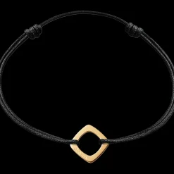 Bracelet sur cordon Impression petit modèle or jaune