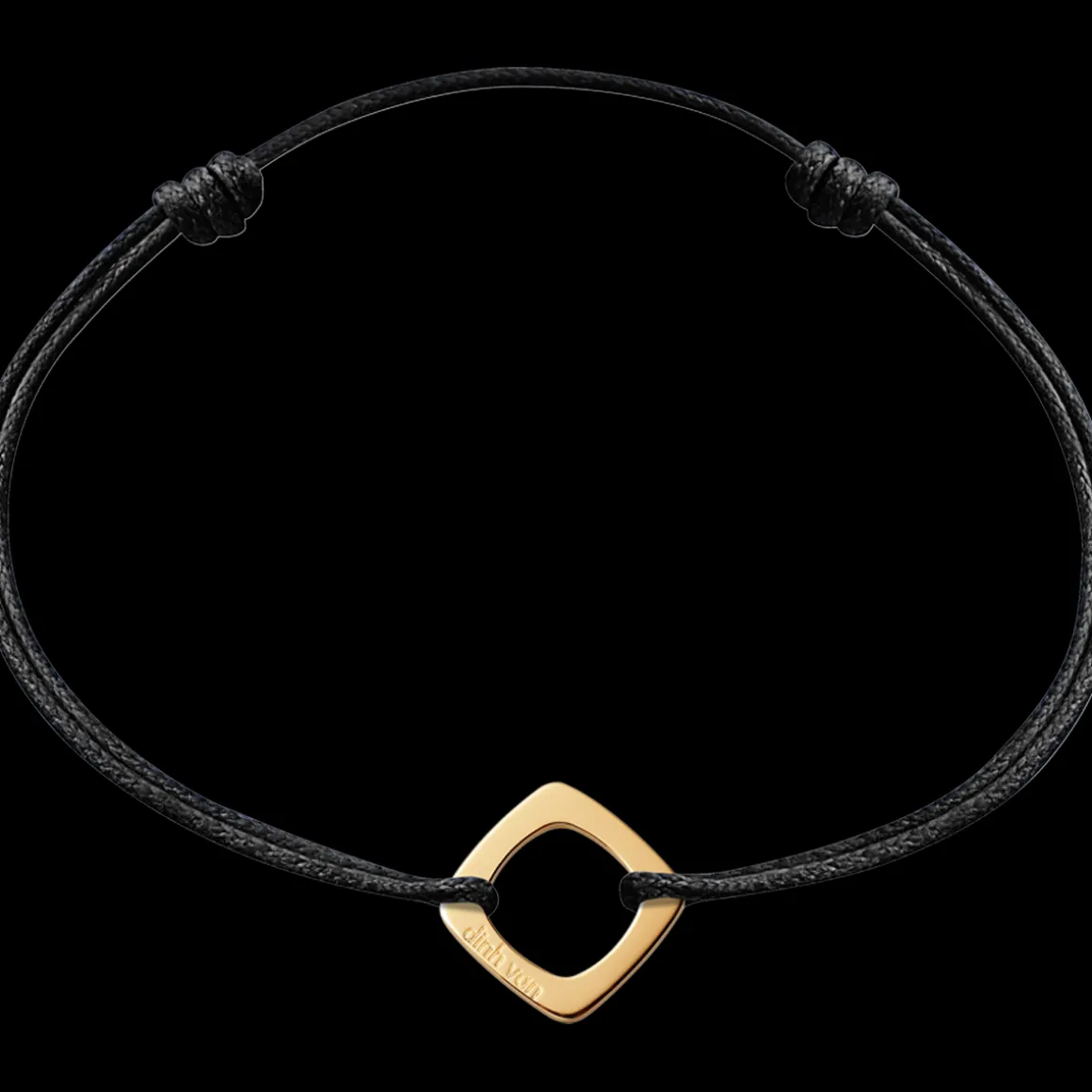 Bracelet sur cordon Impression petit modèle or jaune