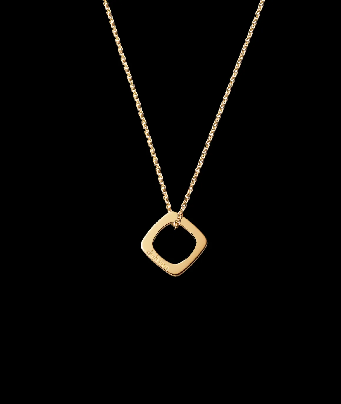 Bracelet sur cordon Impression petit modèle or jaune
