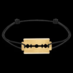Bracelet sur cordon Lame de Rasoir MM or jaune