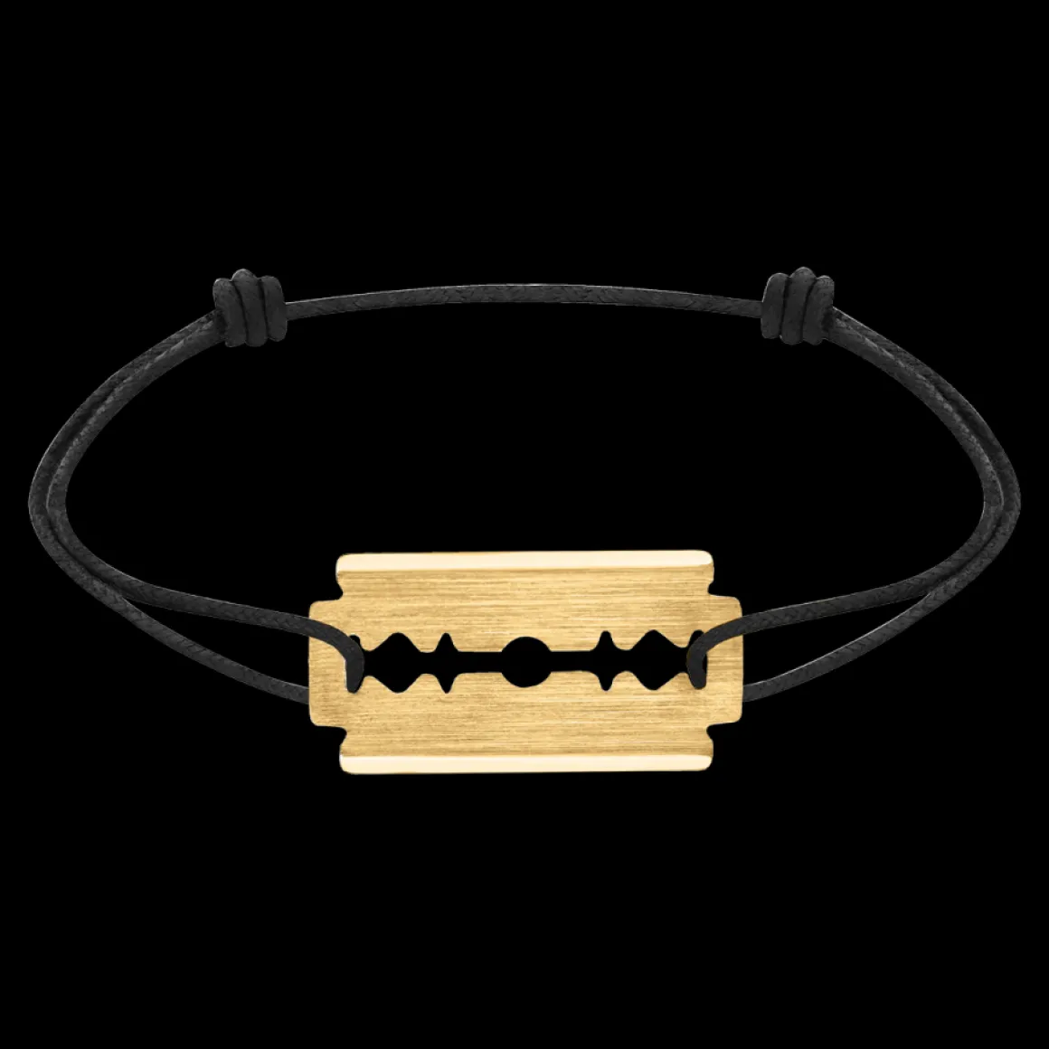 Bracelet sur cordon Lame de Rasoir MM or jaune