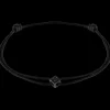 Bracelet sur cordon Le Cube Diamant titane noir et diamant noir
