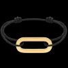 Bracelet sur cordon Maillon L or jaune