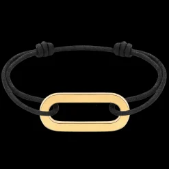 Bracelet sur cordon Maillon XL or jaune