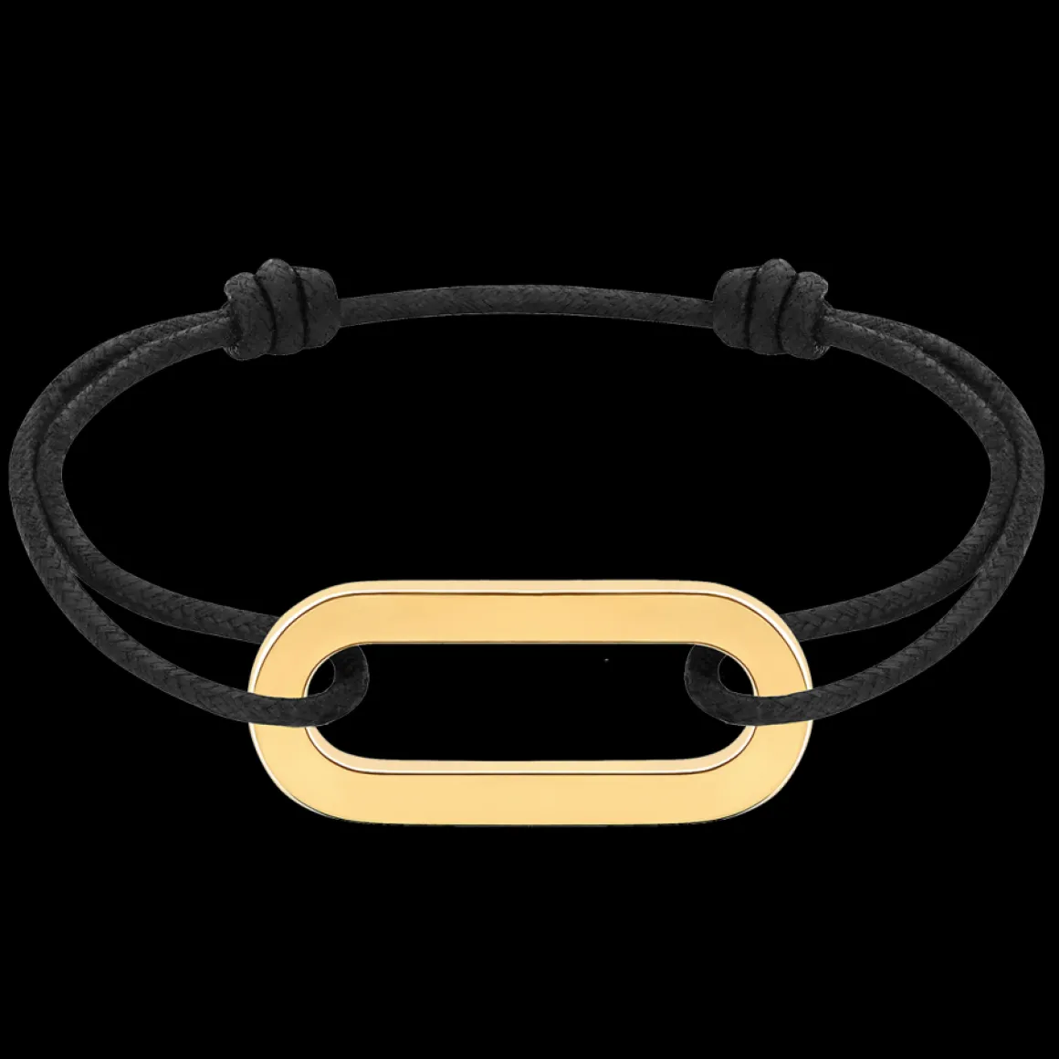 Bracelet sur cordon Maillon XL or jaune