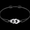 Bracelet sur cordon Menottes dinh van R12 or blanc