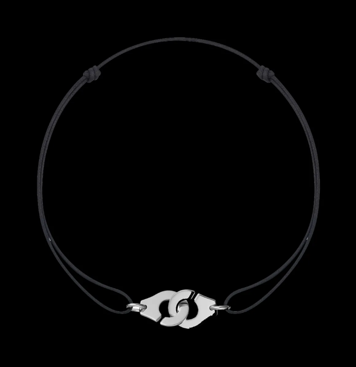 Bracelet sur cordon Menottes dinh van R12 or blanc