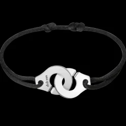 Bracelet sur cordon Menottes dinh van R15 argent