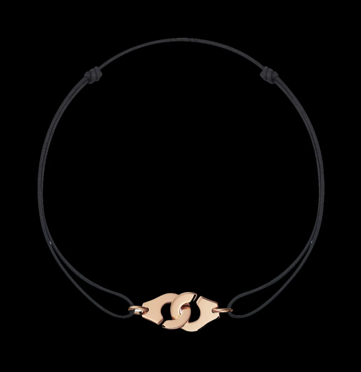 Bracelet sur cordon Menottes dinh van R10 or rose