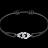 Bracelet sur cordon Menottes dinh van R10 or blanc