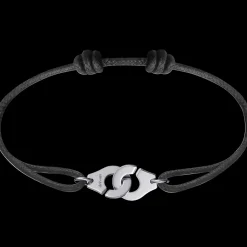 Bracelet sur cordon Menottes dinh van R10 or blanc