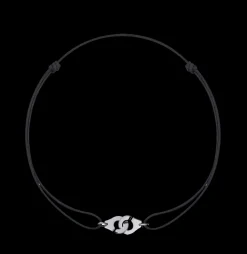 Bracelet sur cordon Menottes dinh van R8 or blanc