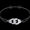 Bracelet sur cordon Menottes dinh van R15 or blanc