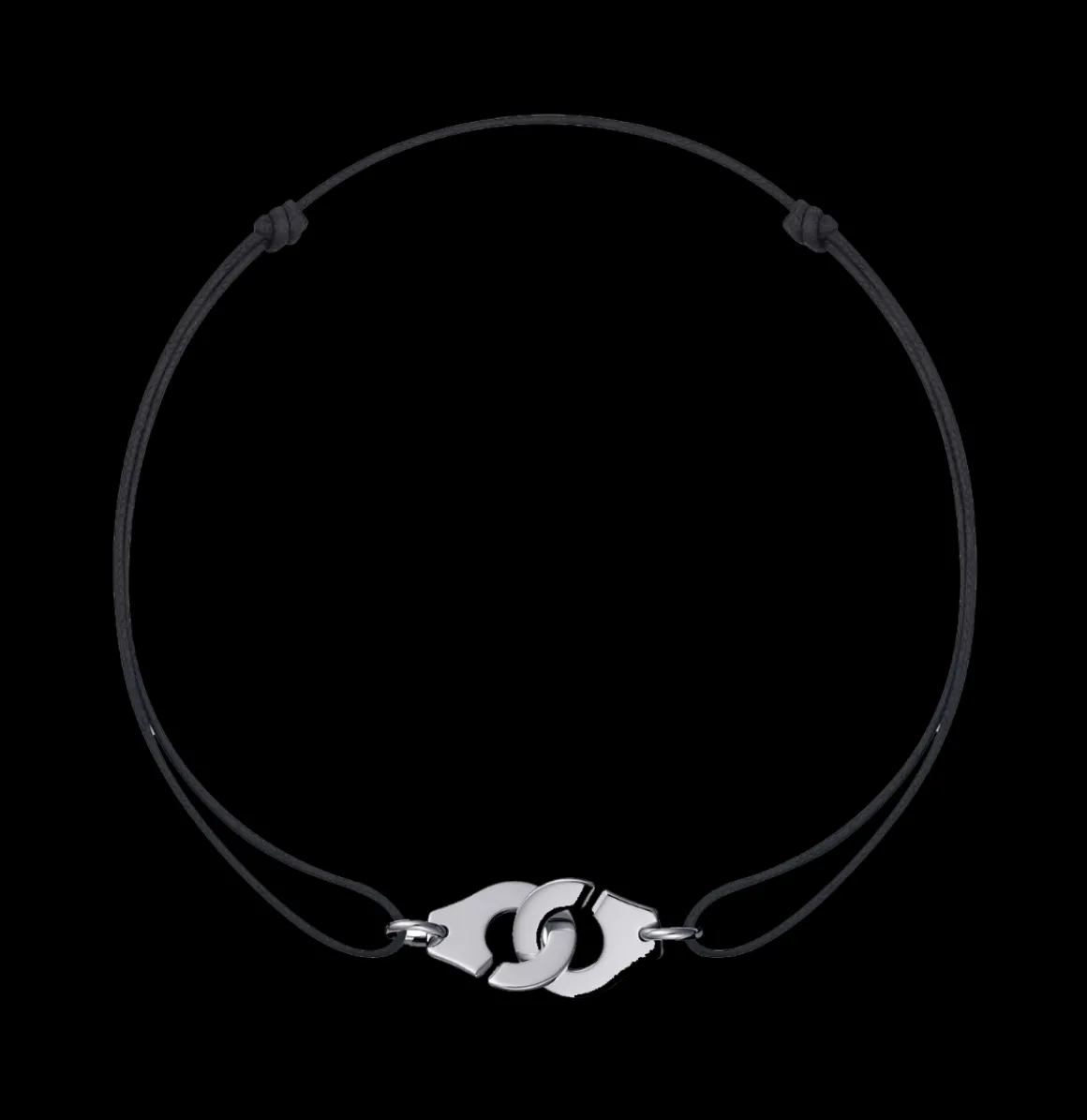 Bracelet sur cordon Menottes dinh van R15 or blanc