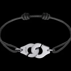 Bracelet sur cordon Menottes dinh van R15 platine