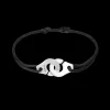 Bracelet sur cordon Menottes dinh van R12 argent