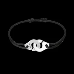Bracelet sur cordon Menottes dinh van R12 argent