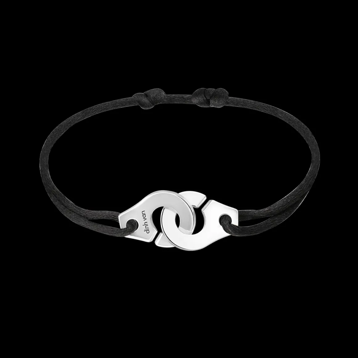 Bracelet sur cordon Menottes dinh van R12 argent