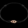 Bracelet sur cordon Menottes dinh van R8 or rose