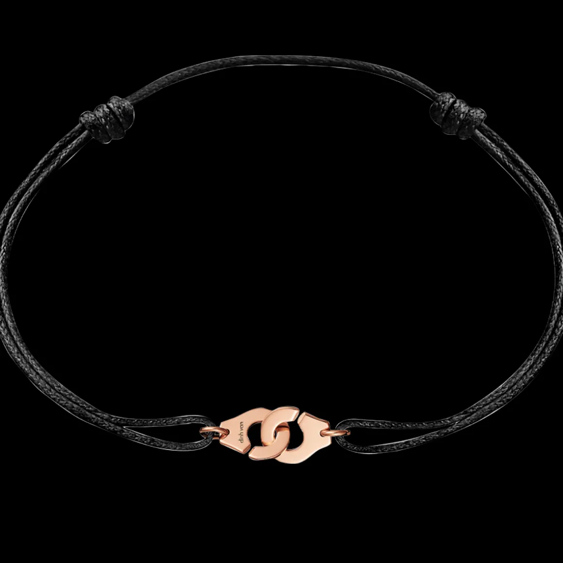 Bracelet sur cordon Menottes dinh van R8 or rose
